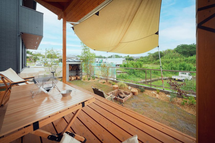 最後にキャンプ・BBQが出来るお庭!