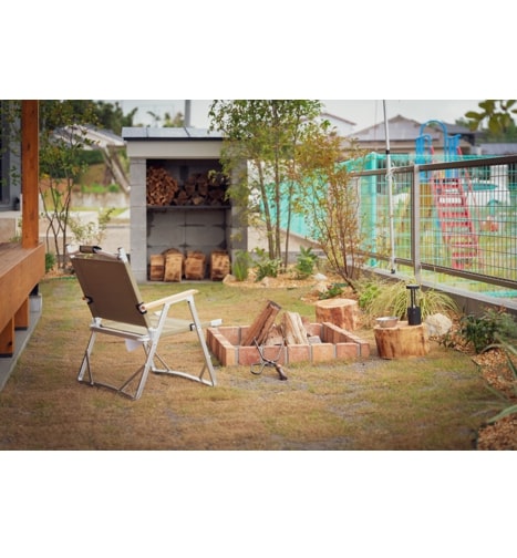 最後にキャンプ・BBQが出来るお庭!