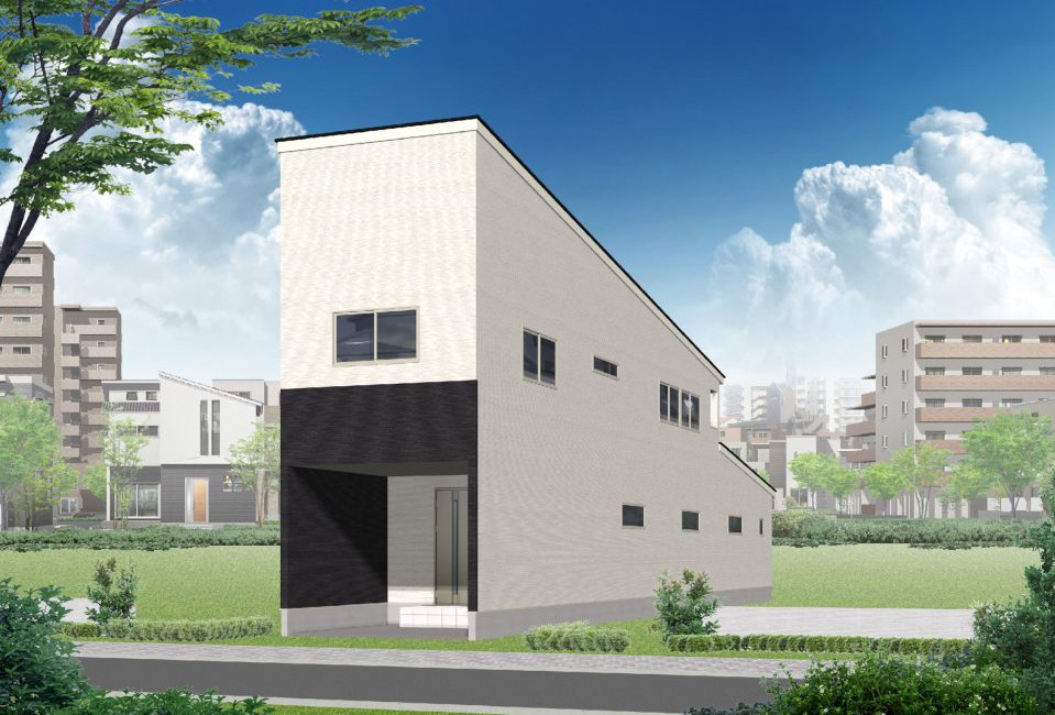 「狭小地に立つ、夢を広げる自由設計の家、予約制完成見学会開催!!」