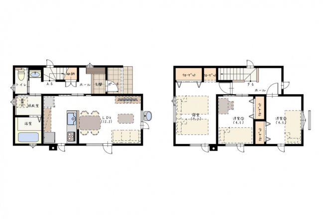 ベーシックかつコンパクトな間取りが特徴のお家