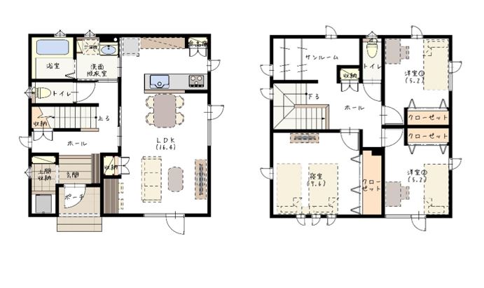 広々LDKに大きな窓を備えて開放感を演出した気持ちのいいお家