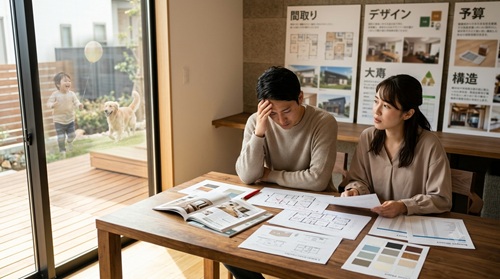 話し合い中の夫婦1