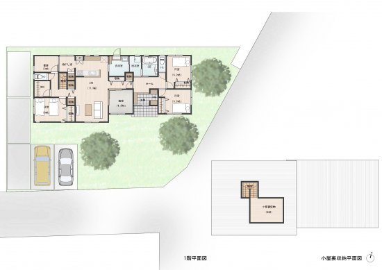 多用途な小屋裏収納で自由な暮らしを叶える平屋の住まい