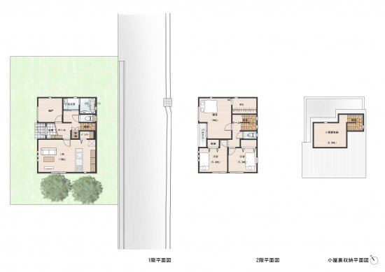 ウォークインクローゼットと小屋裏収納で快適な住まい