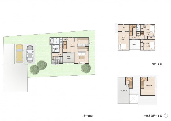 小屋裏で収納も充実の青空リビングがある住まい