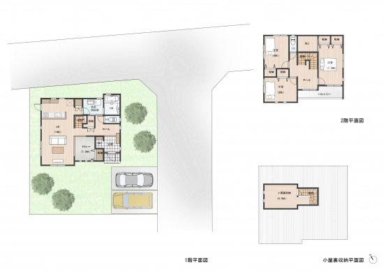 小屋裏収納とウォークインクローゼットで収納充実の住まい