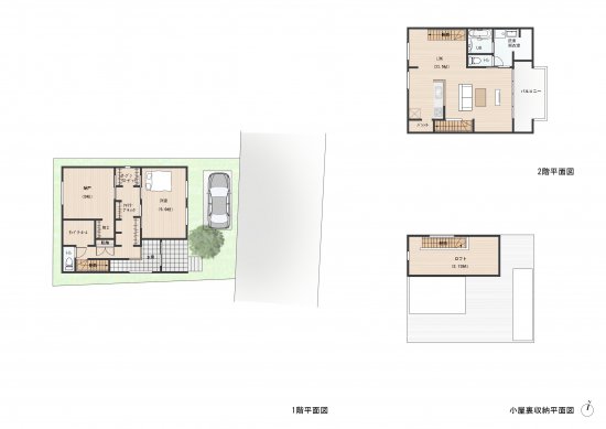 2階リビングが特徴的なファミリークローゼットのある住まい