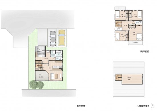 洋室でプライベートな時間も楽しめる小屋裏収納のある住まい