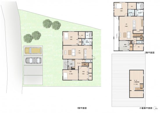 小屋裏収納がのある二世帯向けの住まい