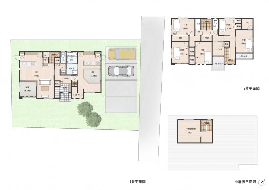 1階に2つのLDKを採用した二世帯向けの住まい