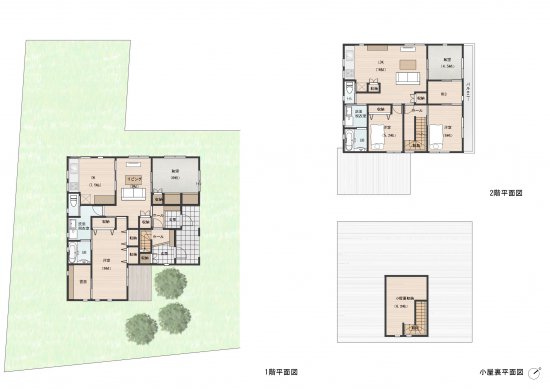 1階と2階に和室のある二世帯向けの住まい