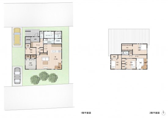 回遊設計で暮らしやすい2階建ての住まい