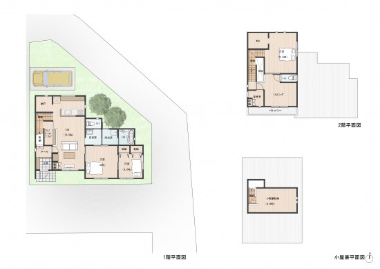 家事室採用で家事ラクな2階建ての住まい