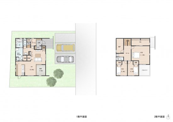 ウォークインクローゼットと納屋で収納充実の住まい