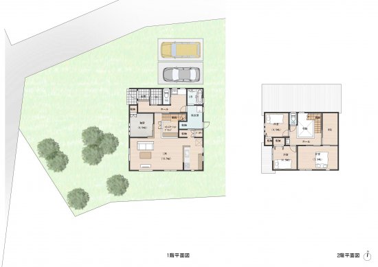 和室でリラックスできる吹き抜けのある住まい