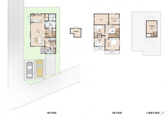 ゲストルームで来客をもてなせる2階建ての住まい