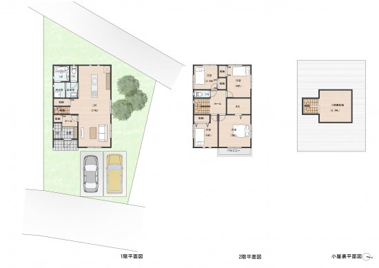 開放的なLDKがオシャレな5人家族向けの住まい