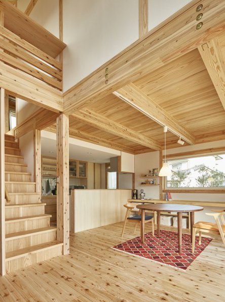 木の温もりと開放感溢れる趣味を愉しむアウトドアライクの住まい