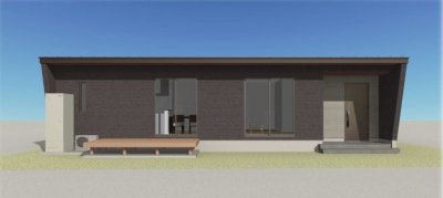 【完成見学会】『平屋のシンプルモダンな外観色ですっきりとした外観の建物』