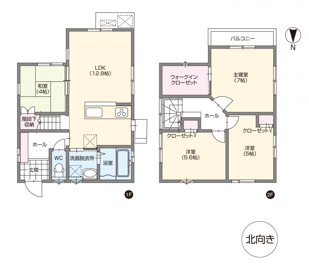 25坪 北向きプラン 25坪 北向きプラン