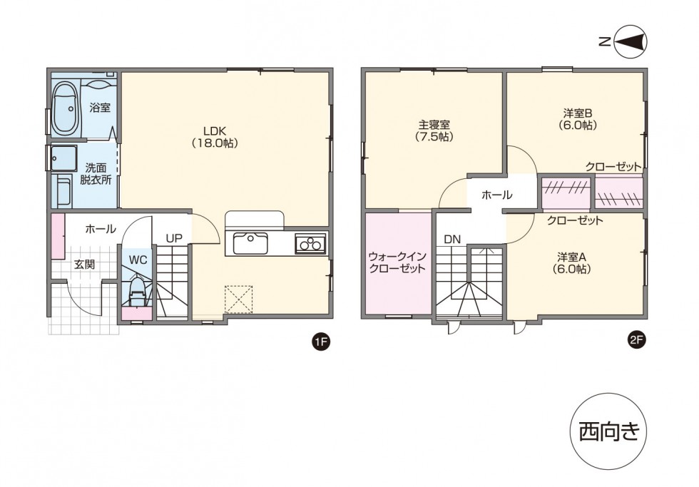 28坪 西向きプラン