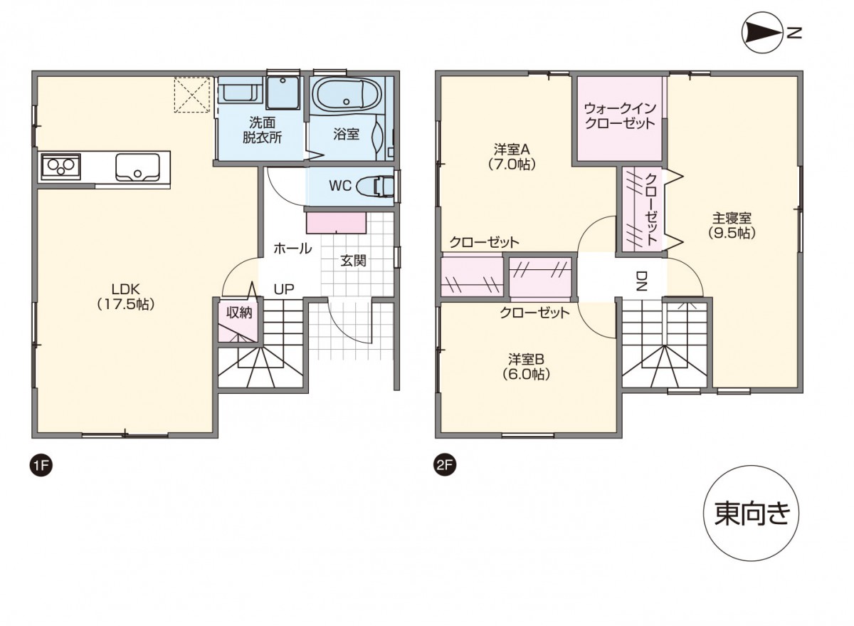 30坪 東向きプラン 30坪 東向きプラン