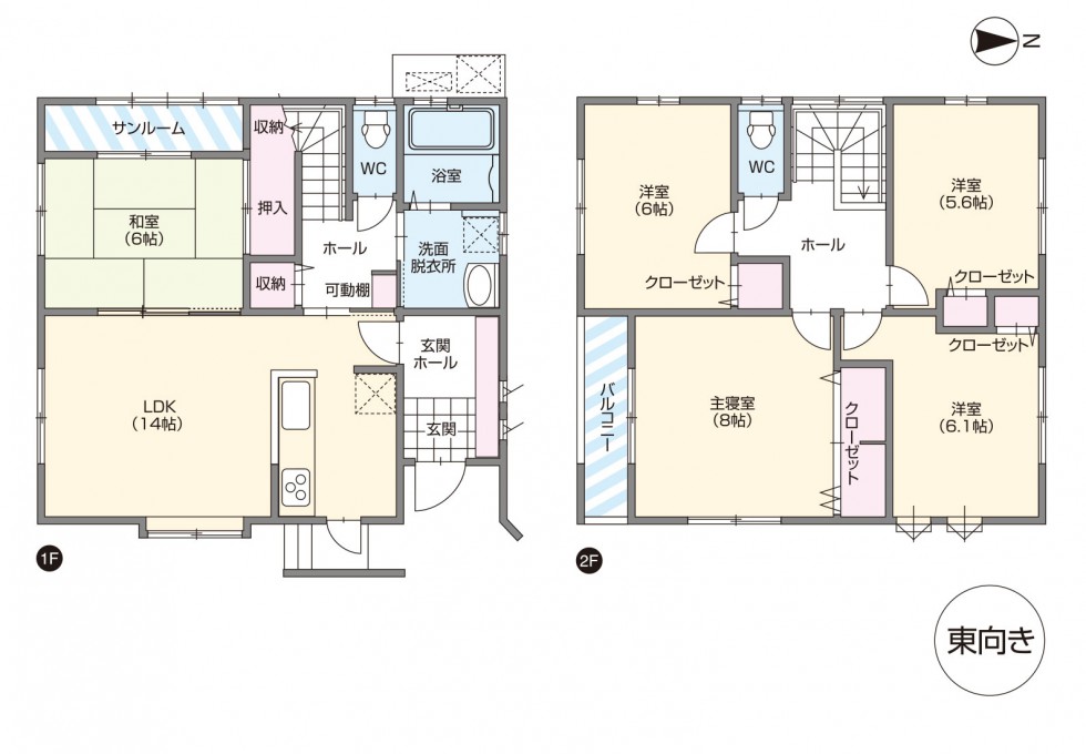36坪 東向きプラン