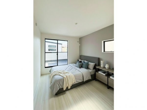 寝室
※実際の部屋の写真にAIを利用して家具を配置したイメージです。