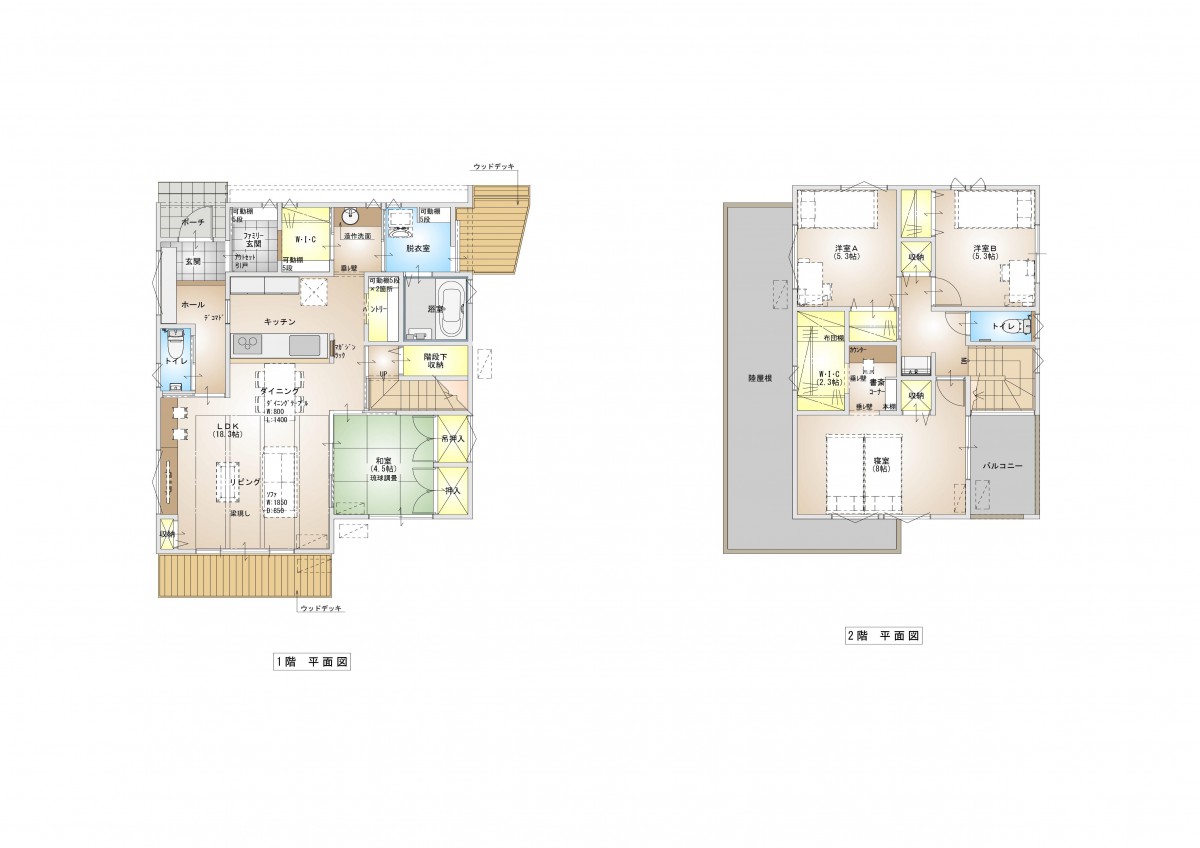 アイランドキッチンを中心に家族の動きを感じる間取り タイコウハウスの注文住宅 豊橋 豊川を中心とした東三河の暮らし彩る上質なデ ザイン注文住宅