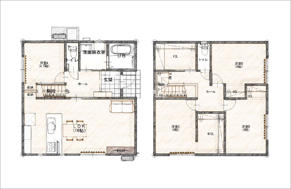 【長門市】アトレ仙崎4号地（2階建て／4LDK）