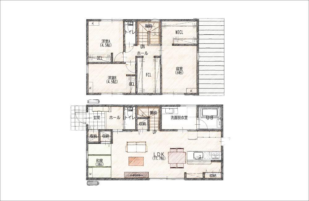  【下関市】長府印内モデルハウス（2階建て／3LDK）
