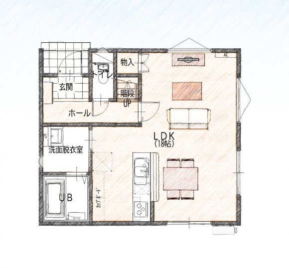 【防府市】開出本町（2階建て／3LDK） Floor Plan1