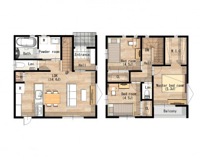 リビング階段が映えるお洒落なお家