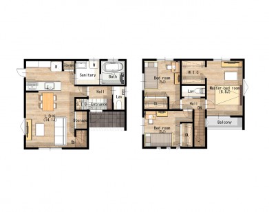 窓のかわいいモダンなお家