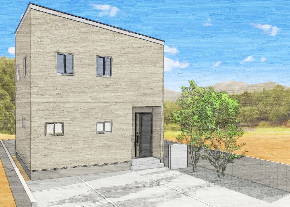 白を基調としたシンプルなお家