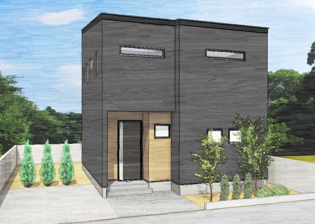 カウンターキッチンのあるおしゃれなお家