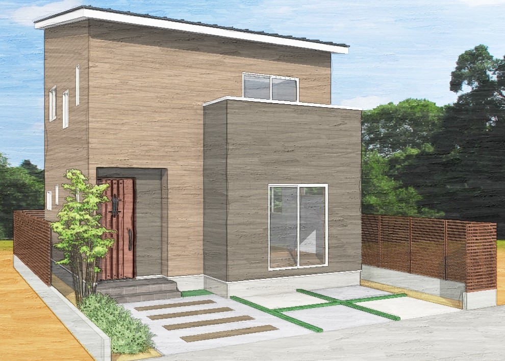 木目がかわいいお家