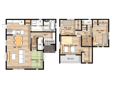 木目を基調としたお洒落なお家