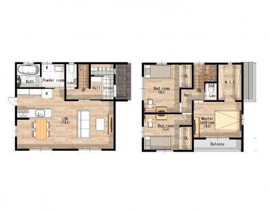 広いリビングでくつろげるお家