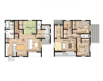 開放感あふれるリビングのお家