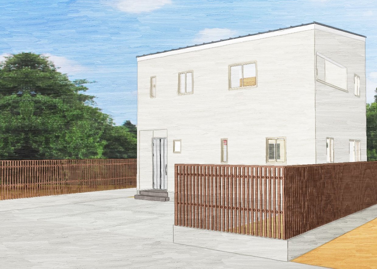 片流れ屋根のシンプルなお家