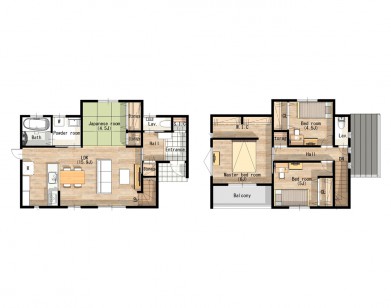 オープン和室と広さを感じるLDKが特徴のお家