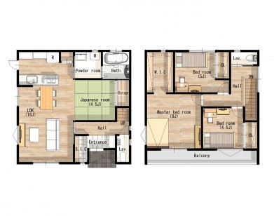 開放感溢れたバルコニーのあるお家