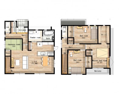 家族そろって食事を楽しむ、ダイニングスペースが確保されたお家