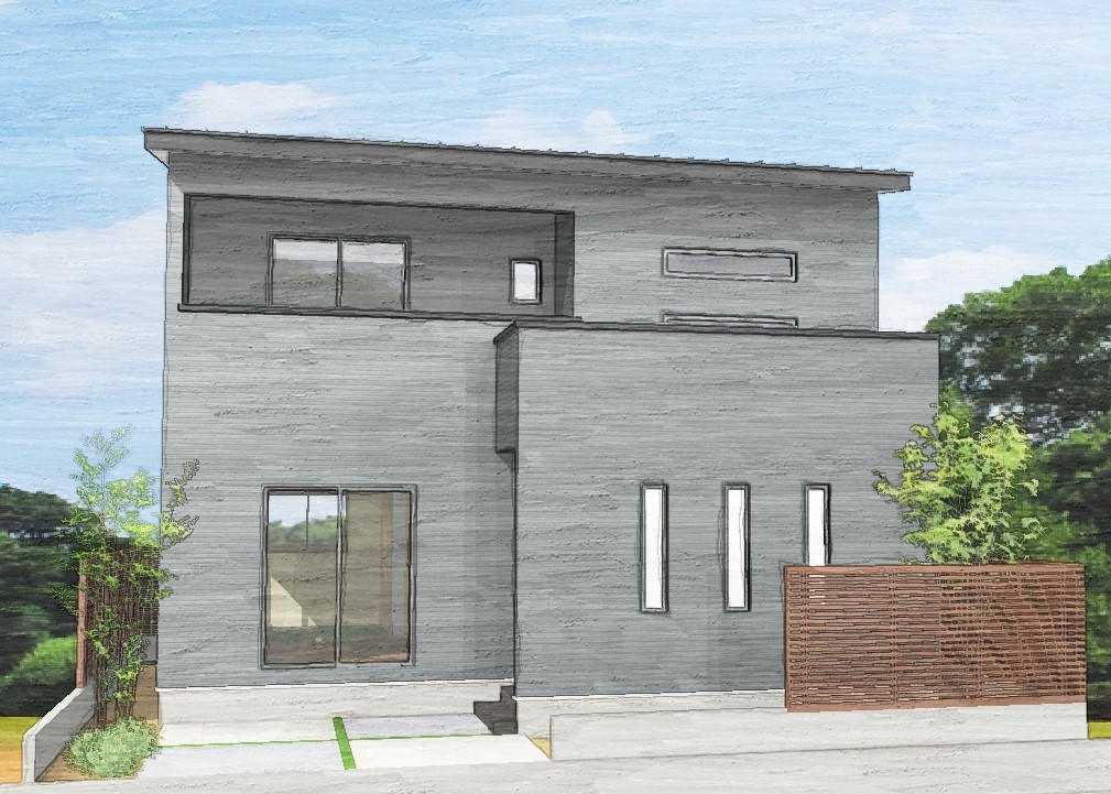 回遊できるキッチンが特徴のモダンシンプルなお家