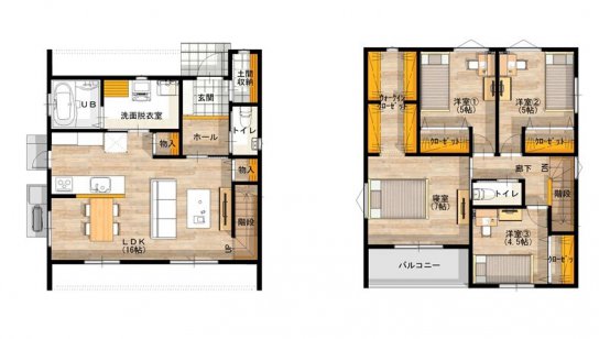 家事ラクで効率的な間取りのお家