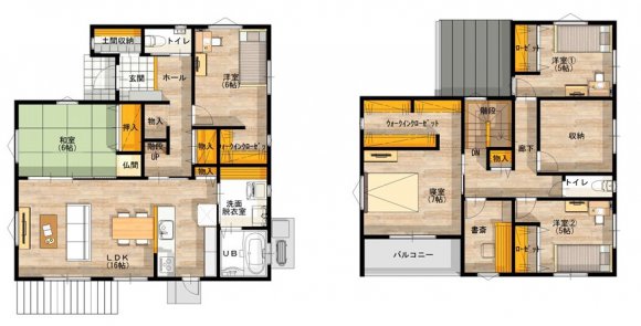 収納充実・大収納・書斎のある家事ラクな住まい