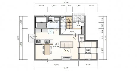 主婦に優しいコンパクトで使い勝手のいい家
