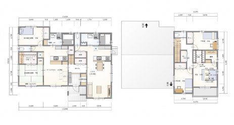 グレーをベースにしたモノトーンの北欧スタイルの家
