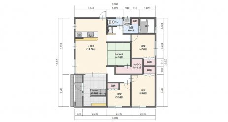 土間と薪ストーブのアウトドアスタイルの家